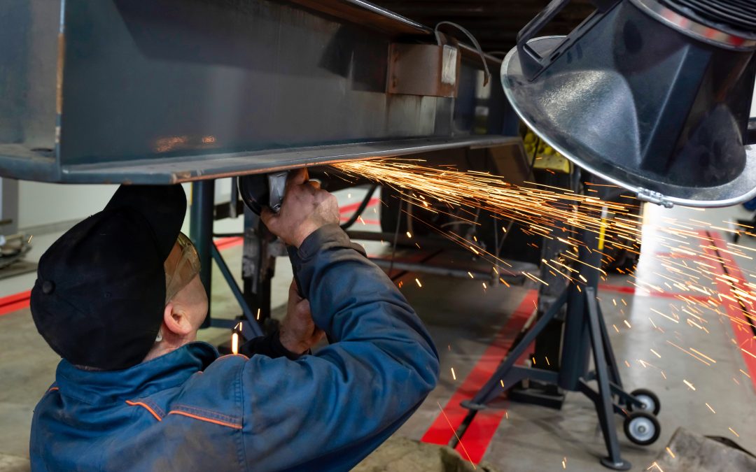 Male worker carrying out a refurbishment