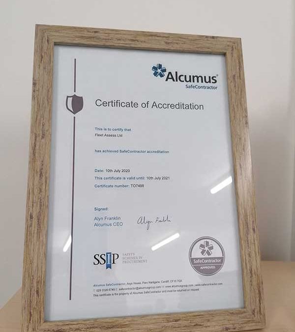 Fleet Assess announce the recent renewal of their Alcumus Safe Contractor accreditation